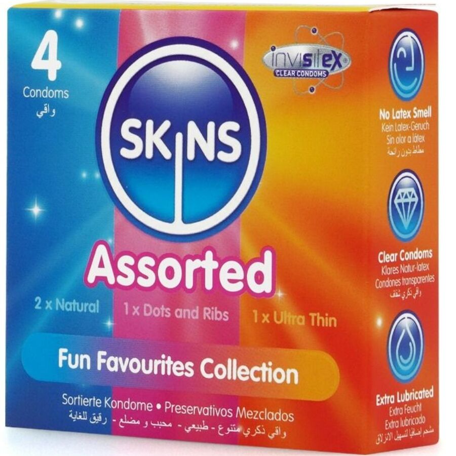 SKINS – CONFEZIONE DA 4 PRESERVATIVI ASSORTITI PREMIUM