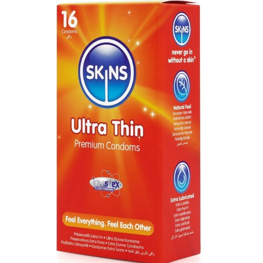 SKINS – PRESERVATIVI ULTRA SOTTILI PREMIUM CONFEZIONE DA 16
