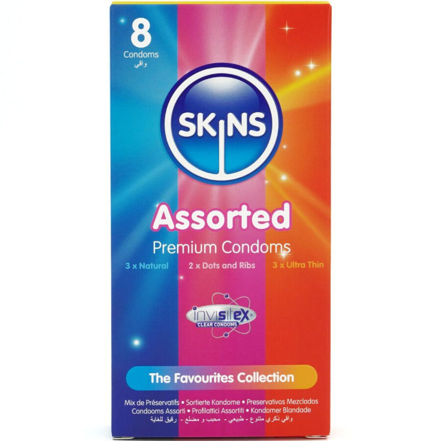 SKINS – CONFEZIONE ASSORTITA DI 8 PRESERVATIVI PREMIUM