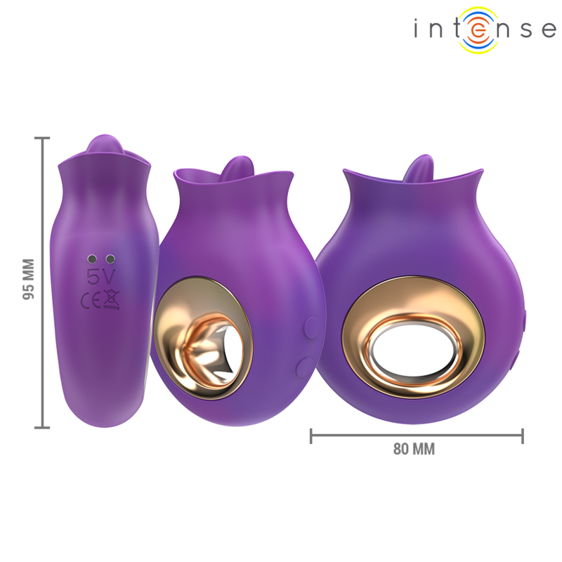 INTENSE - STIMOLATORE CLITORIDEO TULI 9 VIBRAZIONI E 9 OSCILLAZIONI VIOLA - immagine 4