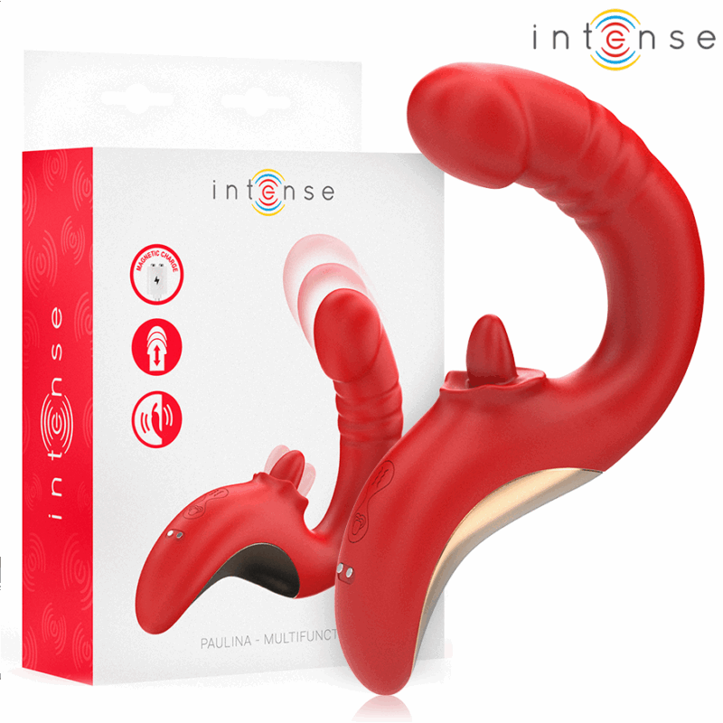 INTENSE – PAULINA VIBRATORE E STIMOLATORE A FORMA DI U ROSSO