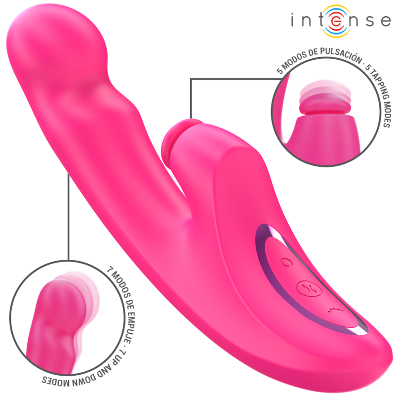 INTENSE – VIBRATORE EMI 13,5 CM MULTIFUNZIONE 3 IN 1 10 VIBRAZIONI ROSA