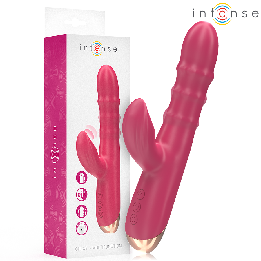 INTENSE – CHLOE VIBRATORE MULTIFUNZIONE 3 IN 1 ROSSO