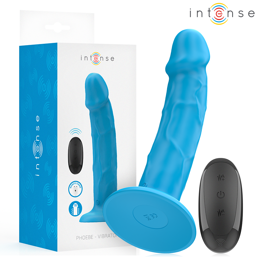 INTENSE – PHOEBE VIBRATORE REALISTICO 10 VIBRAZIONI TELECOMANDO BLU