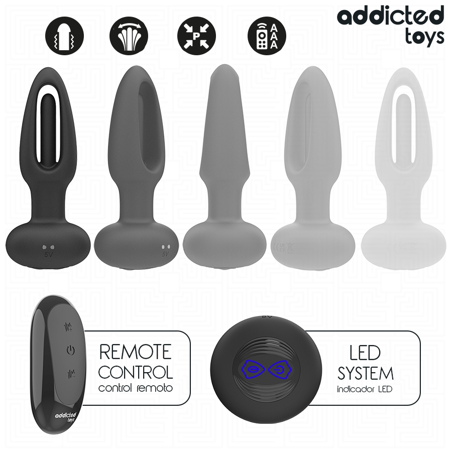 ADDICTED TOYS - PLUG ANAL CON LENGUA VIBRADORA Y CONTROL REMOTO - immagine 4