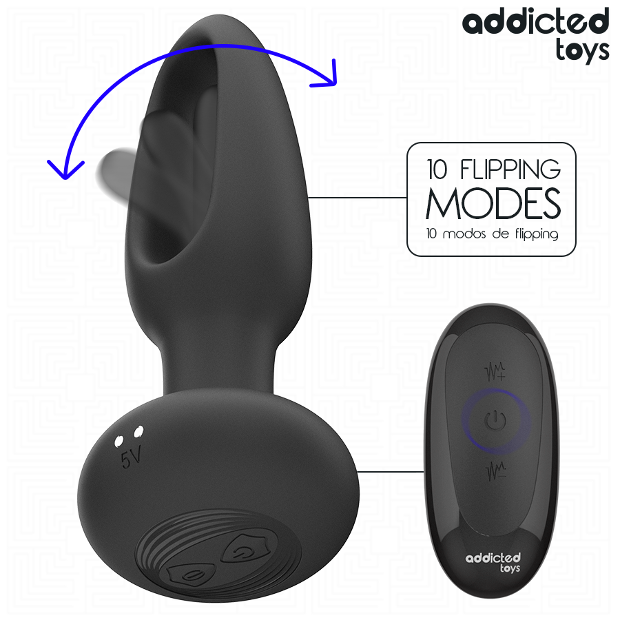 ADDICTED TOYS - PLUG ANAL CON LENGUA VIBRADORA Y CONTROL REMOTO - immagine 2