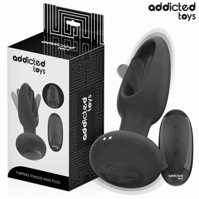 ADDICTED TOYS – PLUG ANAL CON LENGUA VIBRADORA Y CONTROL REMOTO