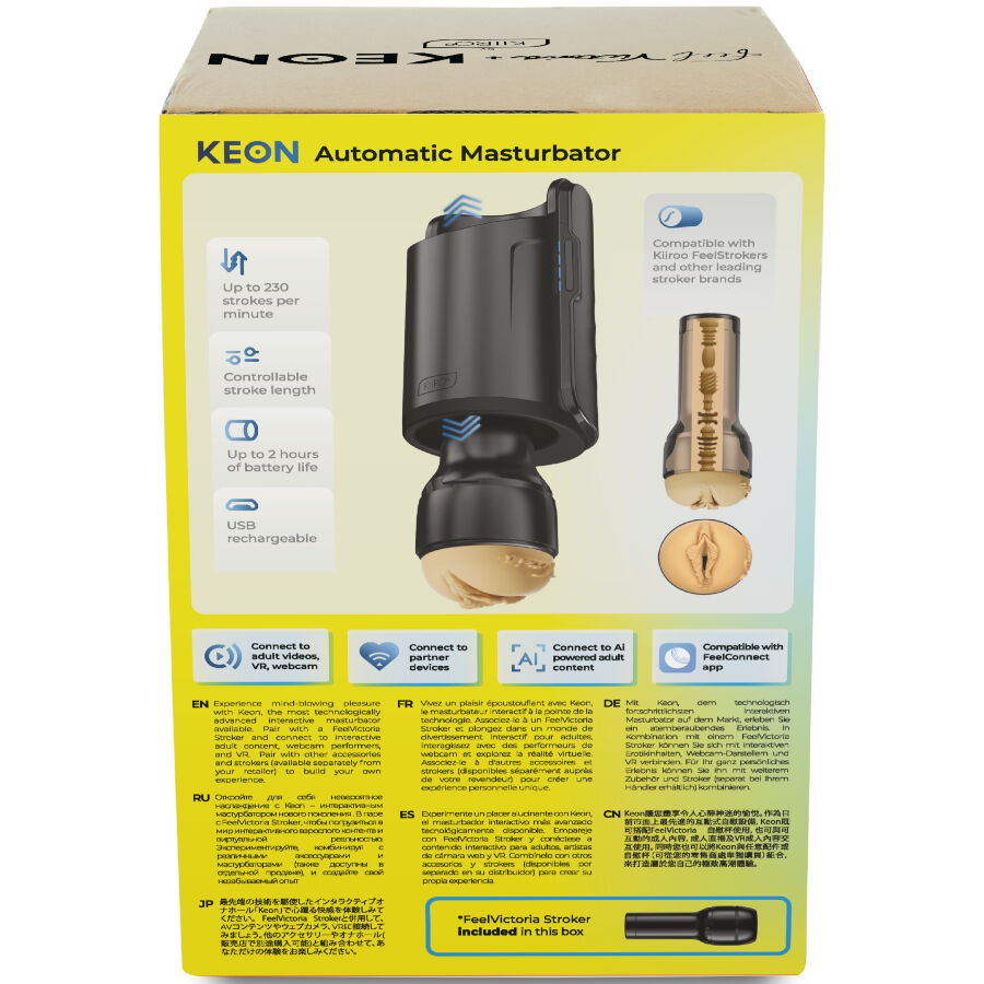 KIIROO – KEON WIFI COMBO VICTORIA JUNE MASTURBATORE AUTOMATICO + FEEL STROKER