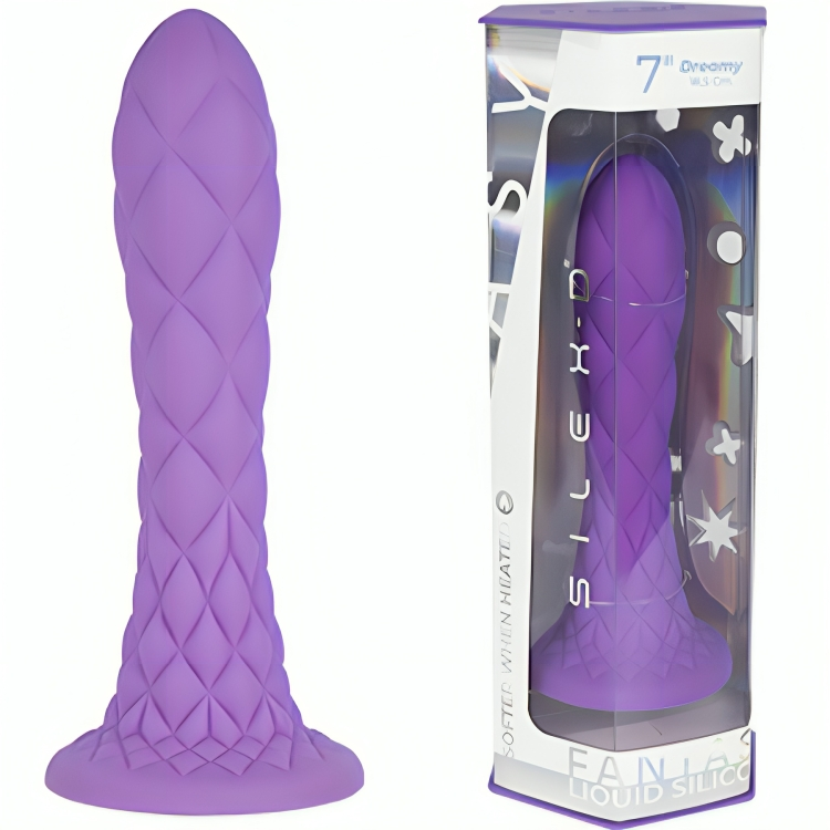 SILEXD – DILDO DA SOGNO FANTASY SILICONE LIQUIDO TERMOREATTIVO VIOLA 18,5 CM