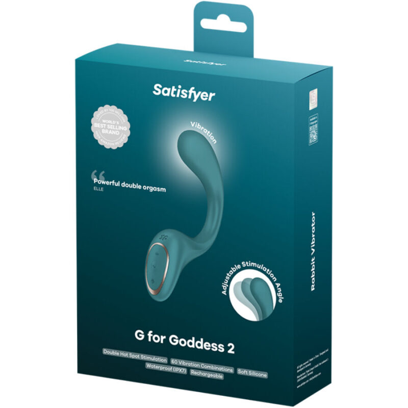 SATISFYER - G PER FODDES 2 VIBRATORE CONIGLIO VERDE BOTTIGLIA - immagine 5