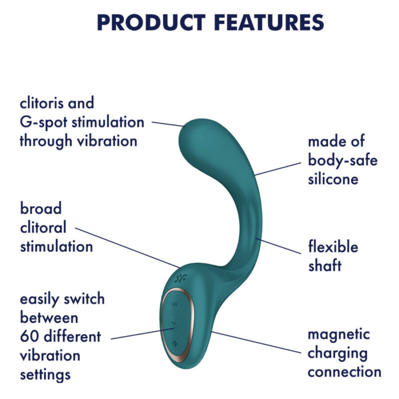 SATISFYER - G PER FODDES 2 VIBRATORE CONIGLIO VERDE BOTTIGLIA - immagine 4