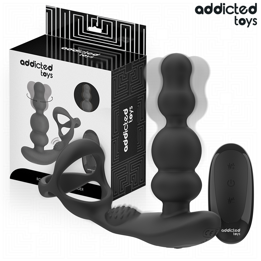 ADDICTED TOYS – MASSAGGIATORE PROSTATICO ROTANTE CON TELECOMANDO