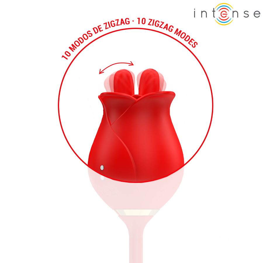 INTENSE - MELANIE STIMOLATORE DOPPIO PER CLITORIDE CON LINGUA A ZIGZAG - immagine 3