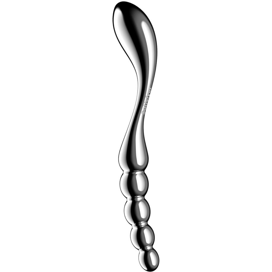 SATISFYER – DILDO A DOPPIA ESTREMITÀ IN ACCIAIO INOX STAR FORCE 1