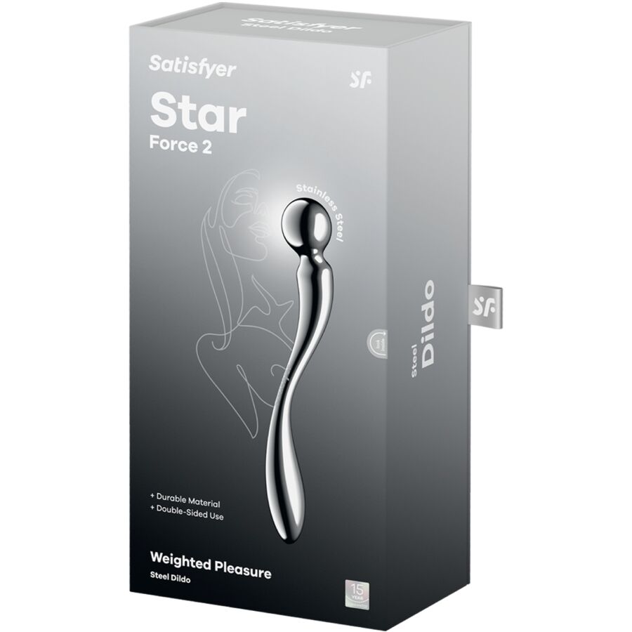 SATISFYER - DILDO A DOPPIA ESTREMITÀ IN ACCIAIO INOX STAR FORCE 2 - immagine 5