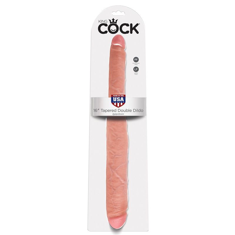 Dildo realistico doppio da 40,6 cm ‘16” Tapered Double Dildo’ serie KING COCK di PIPEDREAM