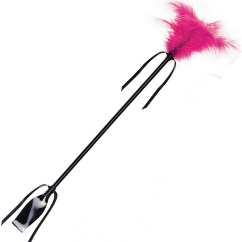 SECRETPLAY – WHIP  FEATHER NERO E FUCSIA