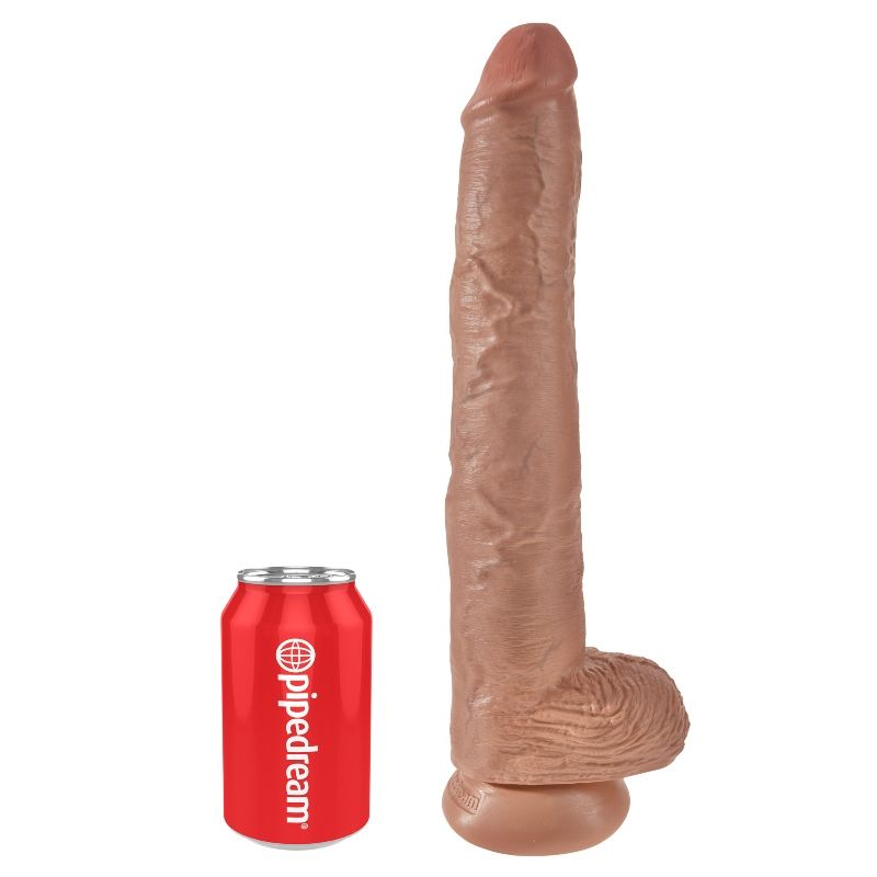 Dildo gigante realistico da 35,6 cm ‘14” Cock with Balls’ serie KING COCK di PIPEDREAM