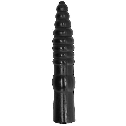 Maxi dildo nero da 33 cm con Ø 6 cm senza testicoli ALL BLACK